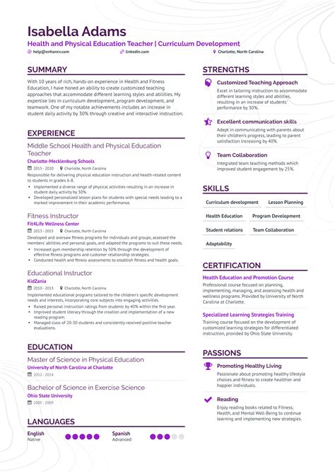 pe teacher resume|7 Best PE Teacher Resume Examples for 2024.
